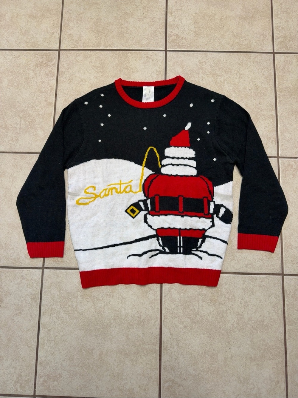Forum Novelties Santa’s Pee Break Ugly Christmas Sweater XL Funny Holiday